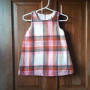 Old Navy baby girl plaid dress w/ bloomer (6-12M)